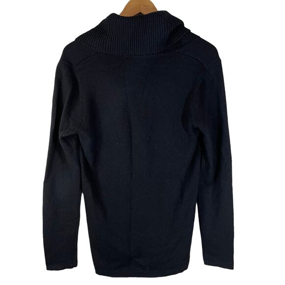 ANN TAYLOR Womens Wool Modal Cashmere Blend Turtleneck Sweater Black Size Medium - Picture 2 of 6